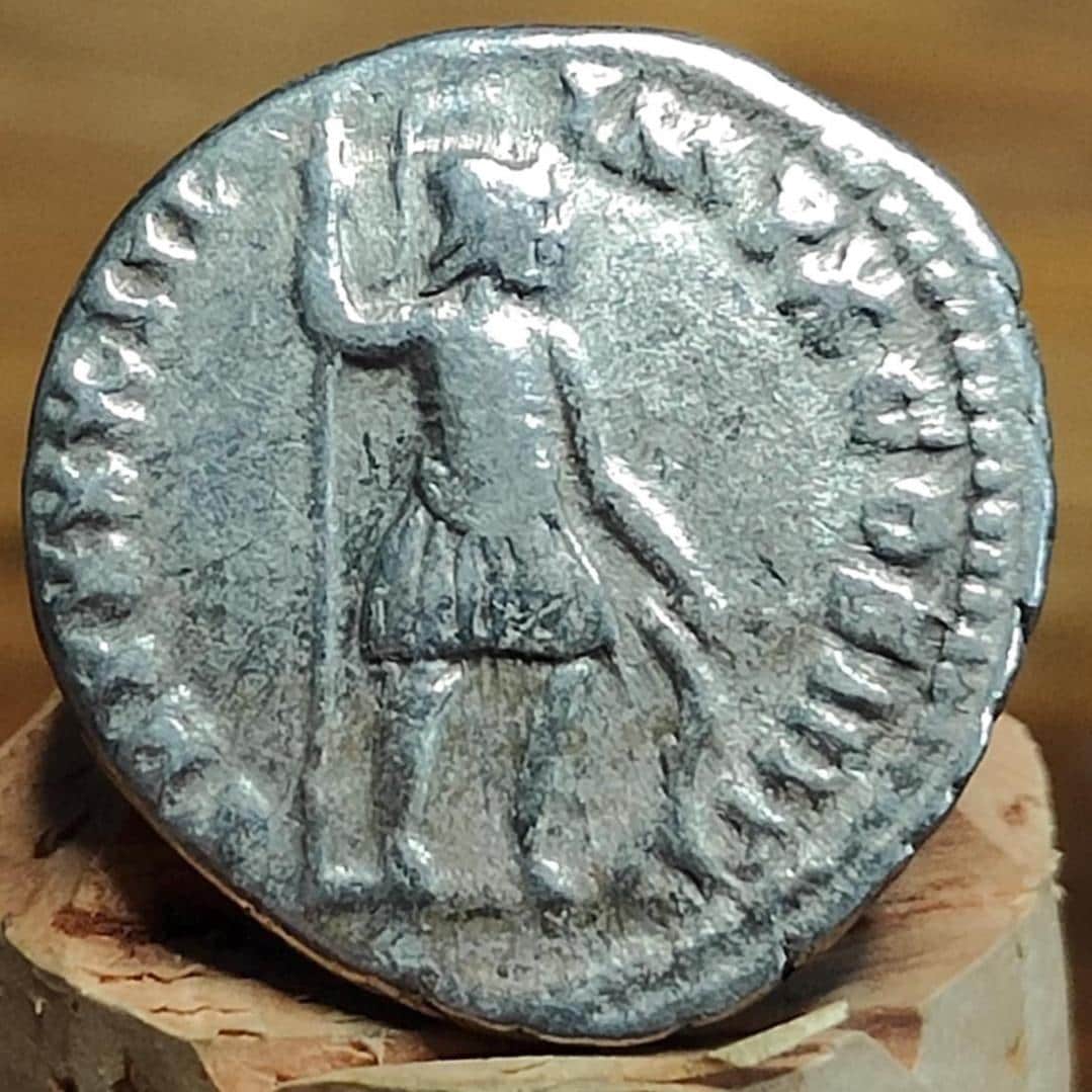 Marcus Aurelius Silver Denarius with Mars reverse, Ancient roman coin