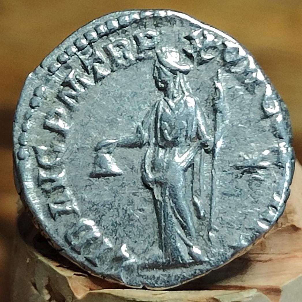 Commodus Silver Denarius with Libertas reverse, 177-192 AD Ancient roman coin