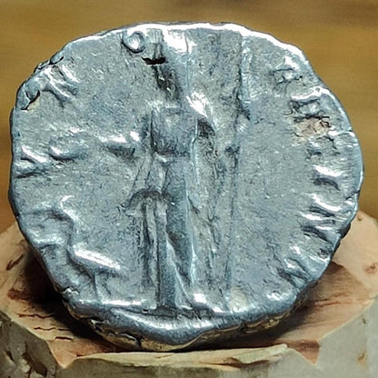 Julia Domna Silver Denarius with Juno reverse, Ancient roman coin
