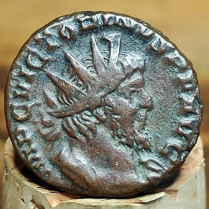 Victorinus Antoninianus, Pietas reverse, 268 - 270AD, 3rd century ancient Roman coin