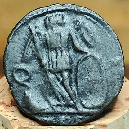 Roman commemorative coin with constantinopolis reverse, 330-354AD, ancient Nummus