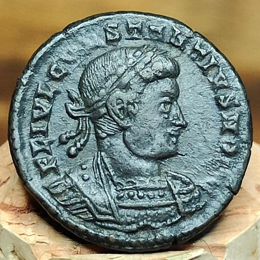 Constantius II Roman coin, Soldiers reverse, 324-337AD, ancient AE4 Nummus