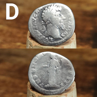 Authentic Roman silver Denarii featuring emperor of Rome, 1800 years old!