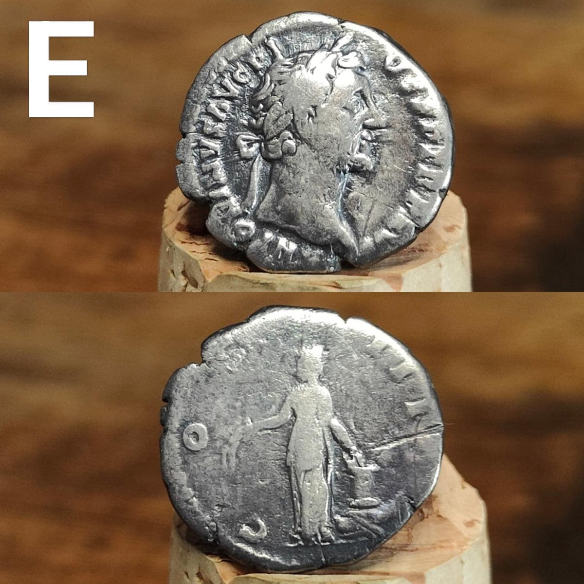 Authentic Roman silver Denarii featuring emperor of Rome, 1800 years old!
