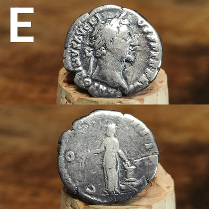 Authentic Roman silver Denarii featuring emperor of Rome, 1800 years old!