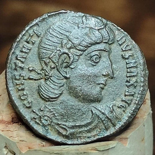 Constantine the Great Roman Coin with Soldiers Reverse, 306-337AD, AE4 nummus