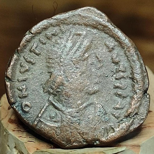 Justinian I Byzantine coin, Authentic Roman Pentanummium 527-565AD, Early Christian