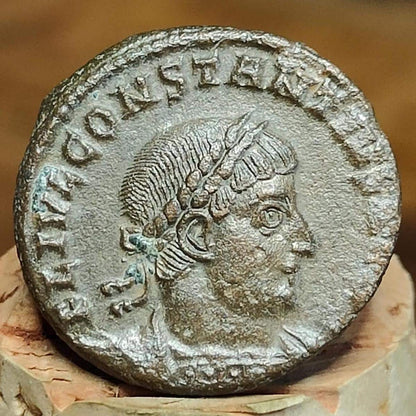 Constantine II Roman coin with Soldiers reverse, AE3, 337-340AD ancient Nummus