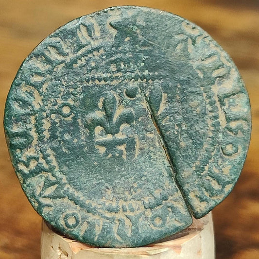 Medieval French Jetton, Shield type token, 600 years old