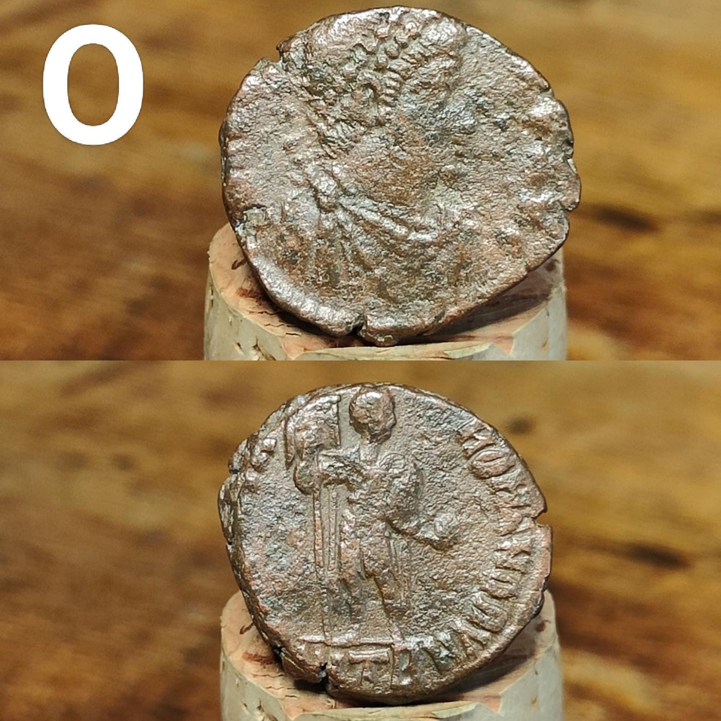 Cleaned Roman coins, ancient Nummus and Follis
