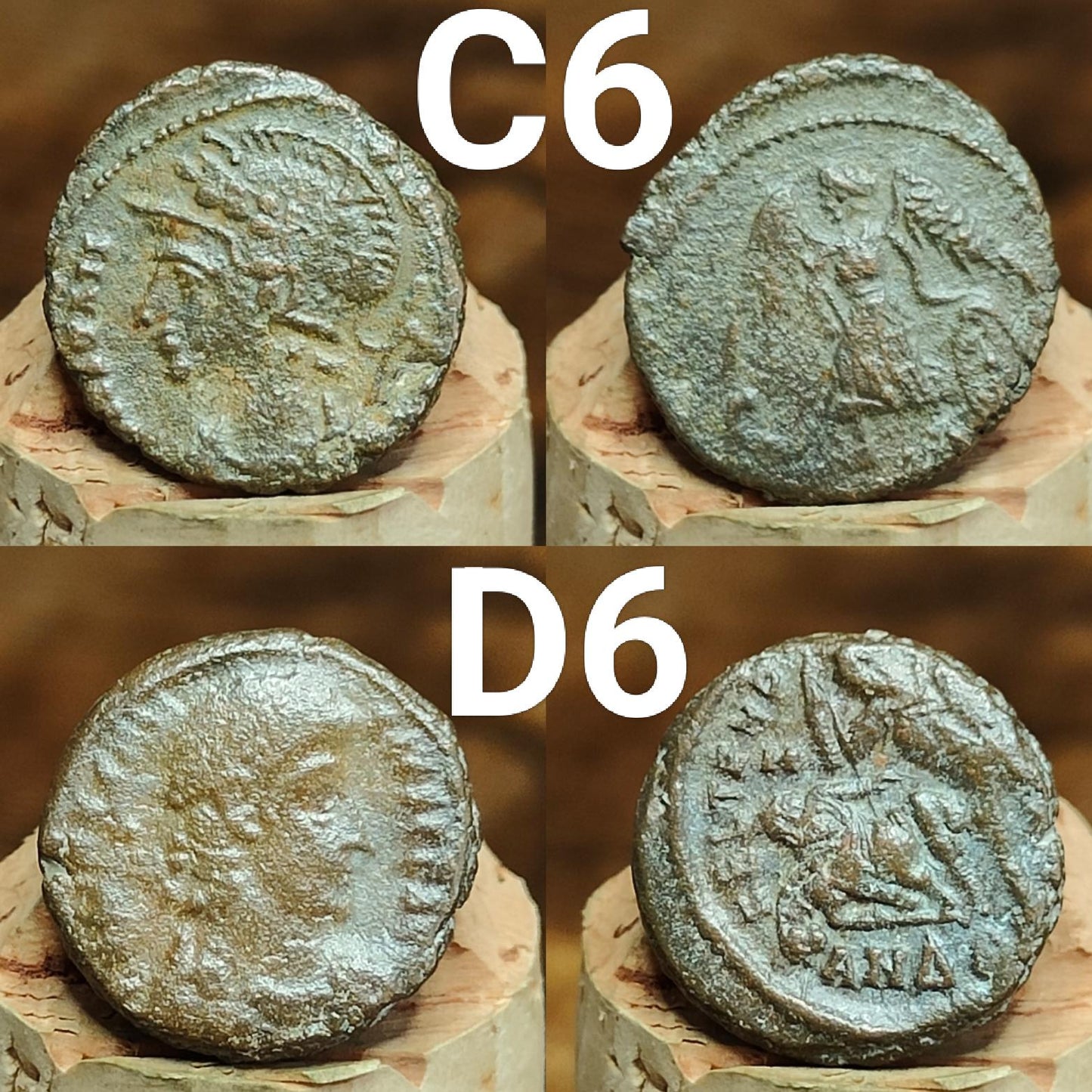 Very Fine Roman coins, 4th century ancient Nummus