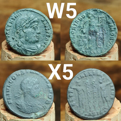 Very Fine Roman coins, 4th century ancient Nummus