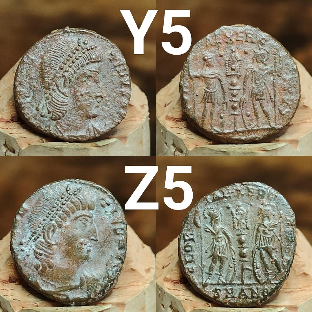 Very Fine Roman coins, 4th century ancient Nummus