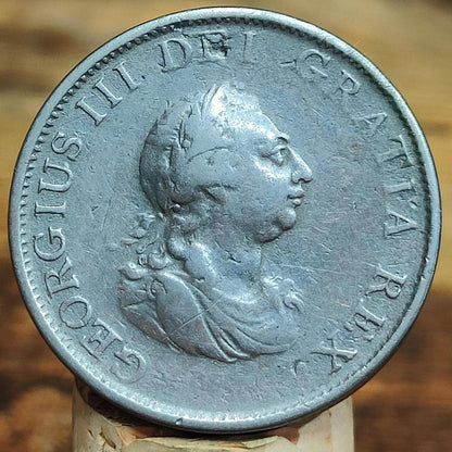 George III Halfpenny, dated 1799 - Georgian/ Napoleonic war coin