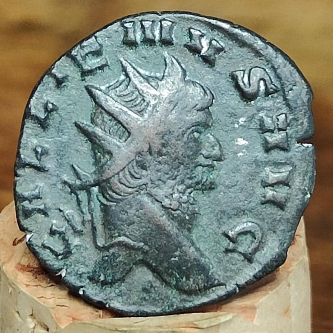 Gallienus Antoninianus, Pax reverse, 3rd century ancient Roman coin