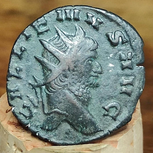 Gallienus Antoninianus, Pax reverse, 3rd century ancient Roman coin