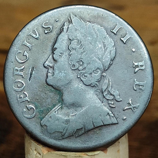 George II half Penny, dated 1746 - Georgian/ US colonial coin