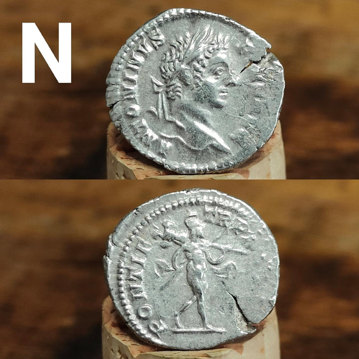Authentic Roman silver Denarii featuring emperor of Rome, 1800 years old!