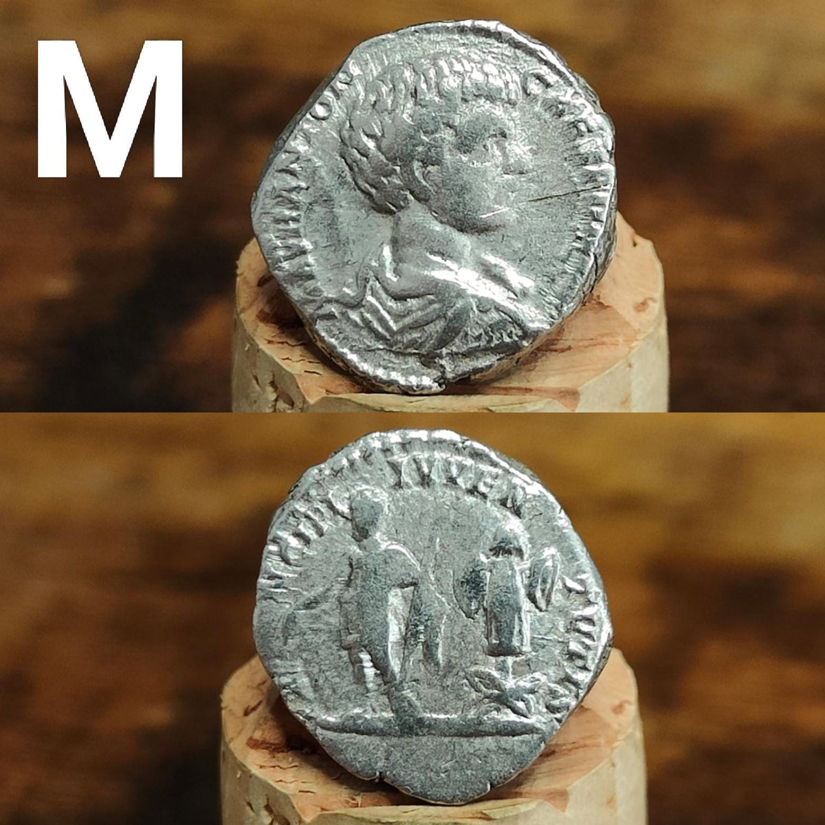 Authentic Roman silver Denarii featuring emperor of Rome, 1800 years old!