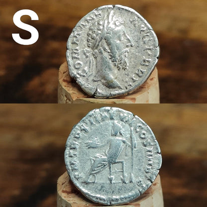 Authentic Roman silver Denarii featuring emperor of Rome, 1800 years old!