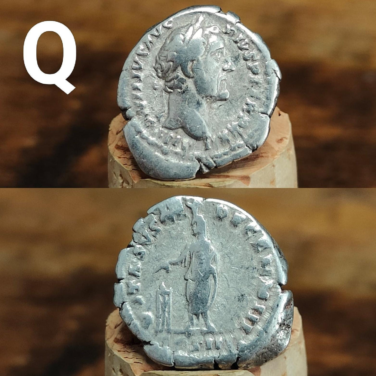 Authentic Roman silver Denarii featuring emperor of Rome, 1800 years old!