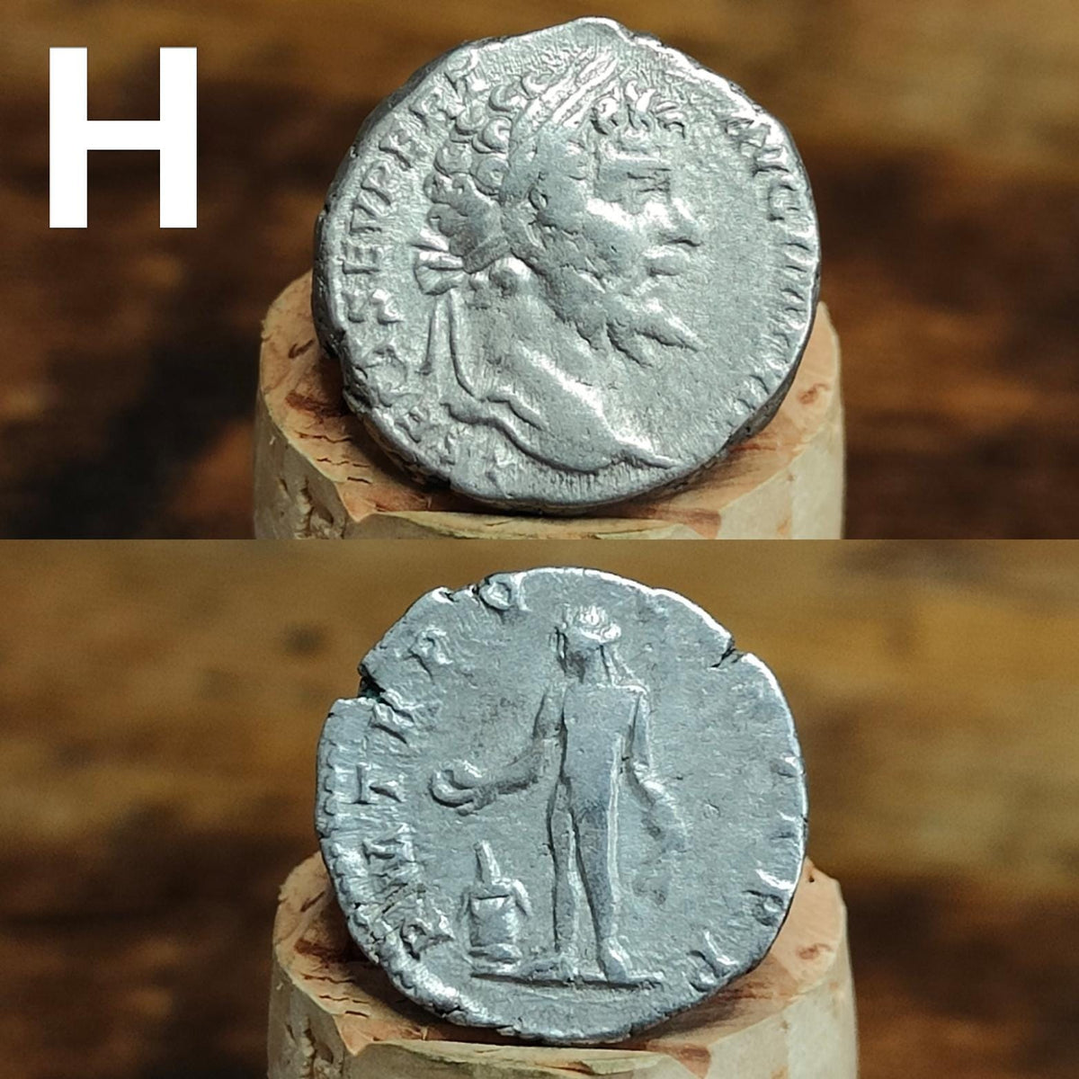 Authentic Roman silver Denarii featuring emperor of Rome, 1800 years old!