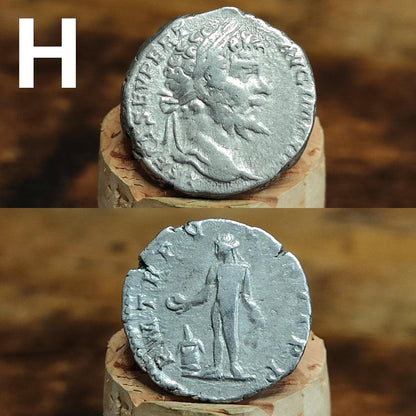 Authentic Roman silver Denarii featuring emperor of Rome, 1800 years old!