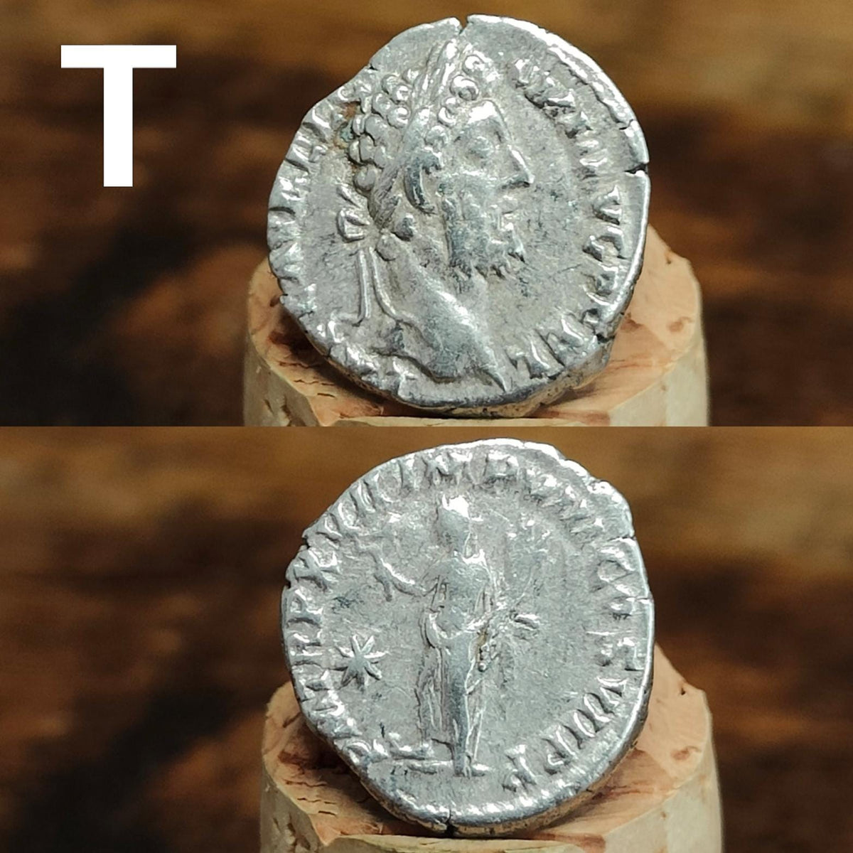 Authentic Roman silver Denarii featuring emperor of Rome, 1800 years old!