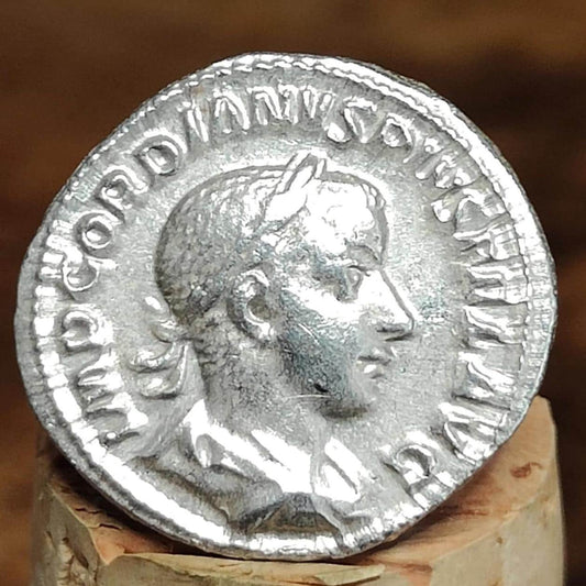 Gordian III Roman Denarius, Diana reverse, ancient coin