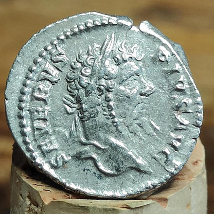 Septimius Severus with Victory reverse Silver Denarius, Ancient roman coin