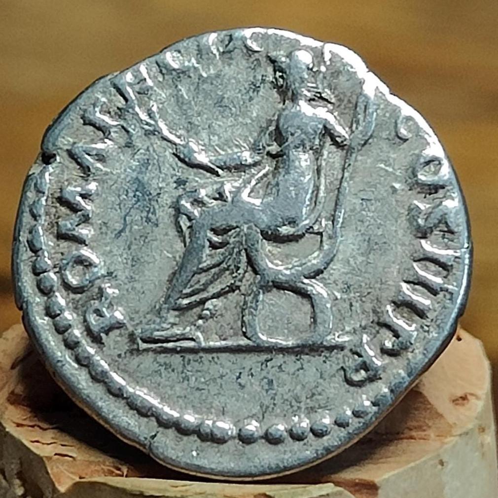 Hadrian Silver Denarius with Roma reverse, Ancient roman coin