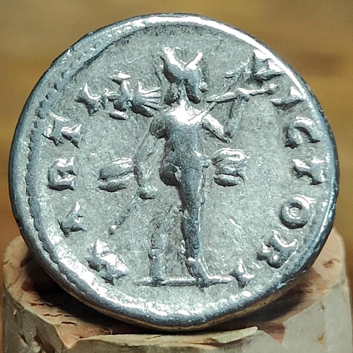 Geta Silver Denarius with Mars reverse, 209 to 211AD Ancient roman coin
