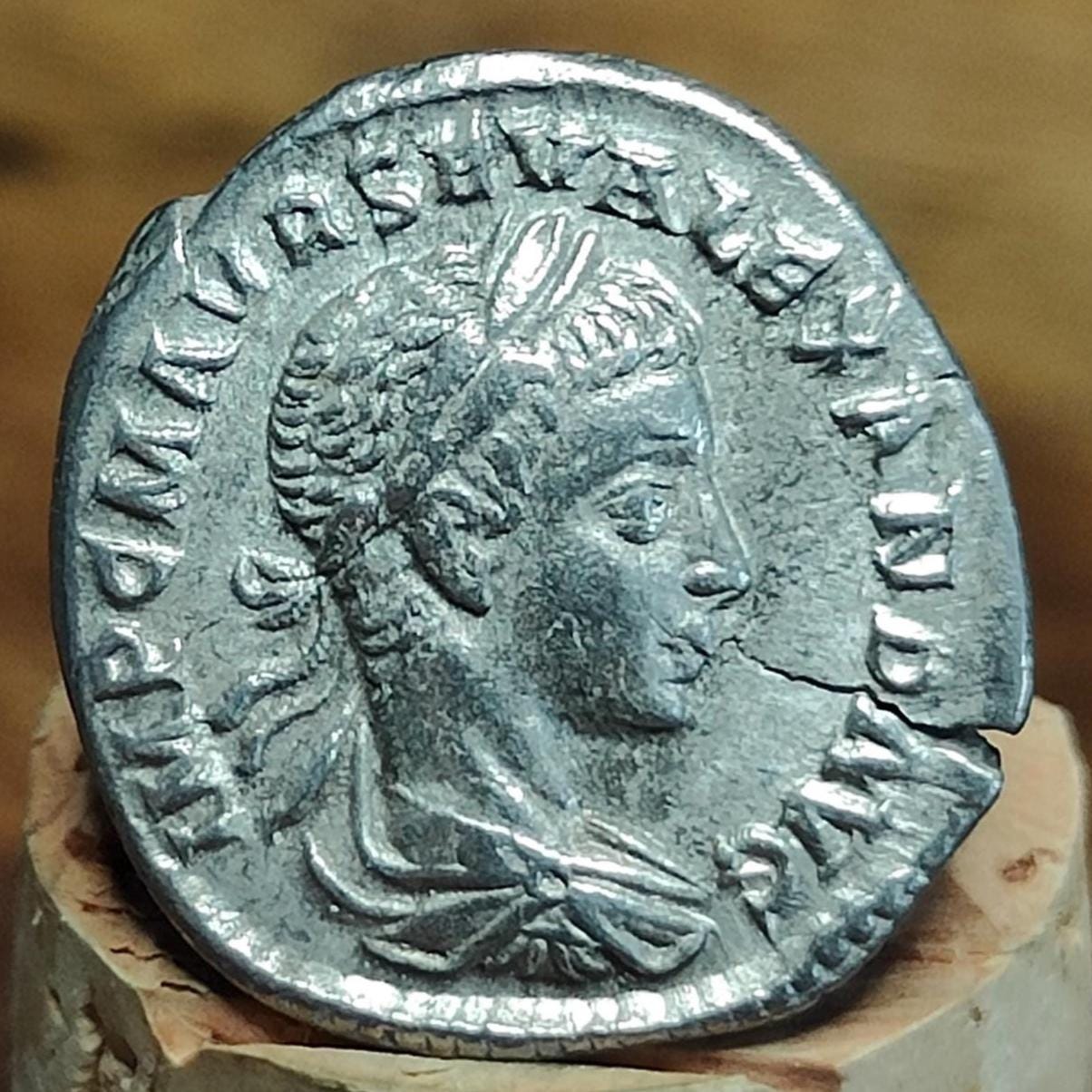 Severus Alexander with Concordia reverse Silver Denarius, 222-235 AD, Ancient roman coin