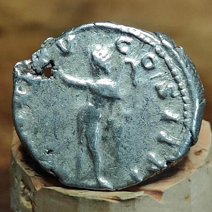 Septimius Severus with Sol reverse Silver Denarius, Ancient roman coin