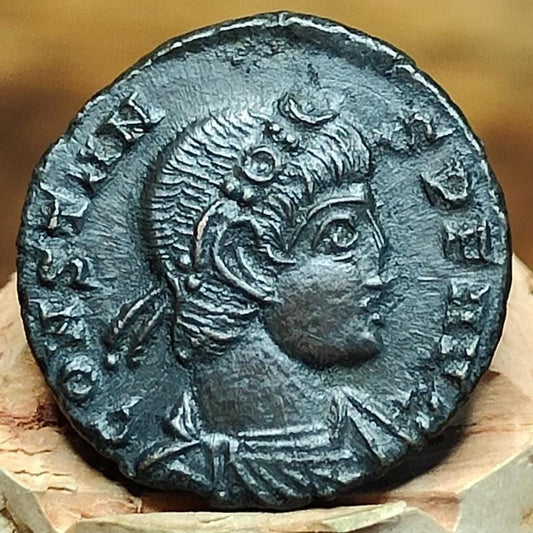 Constans Roman coin, Victories reverse, 337-350AD, 4th century ancient nummus AE4