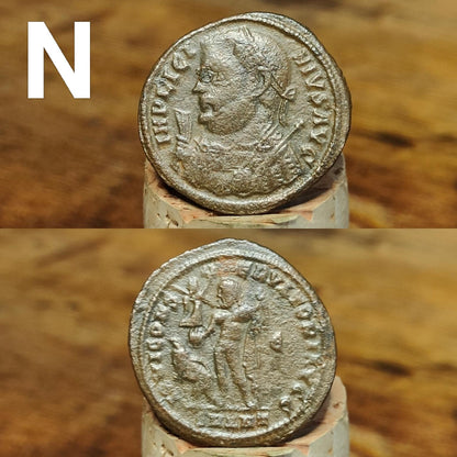 Cleaned Roman coins, ancient Nummus and Follis