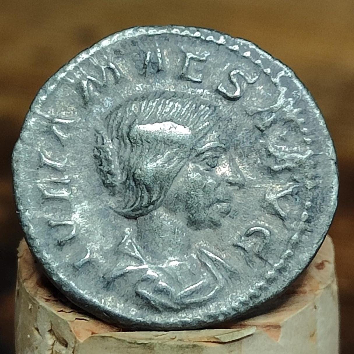Julia Maesa Silver Denarius with Felicitas reverse, 220-222 AD, Ancient roman coin