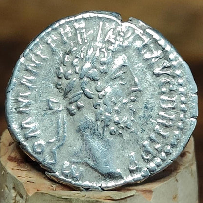 Commodus Silver Denarius with Libertas reverse, 177-192 AD Ancient roman coin