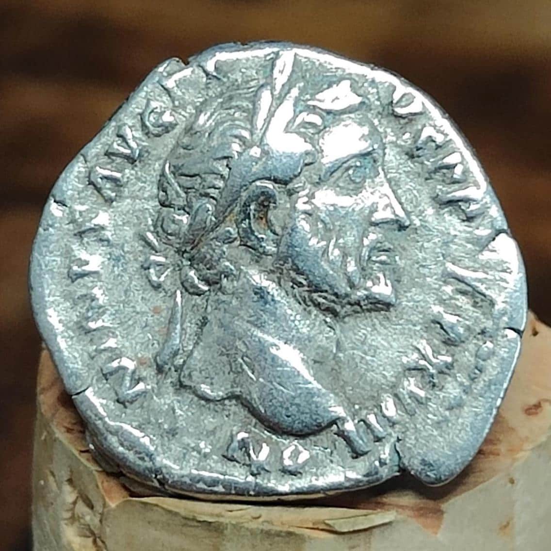 Antoninus Pius Silver Denarius with Annona reverse, 138-161AD, Ancient roman coin