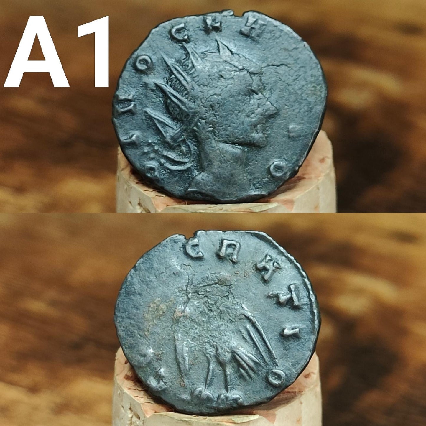 Ancient Roman coins, 3rd century ancient Antoninianus, 1700 years old