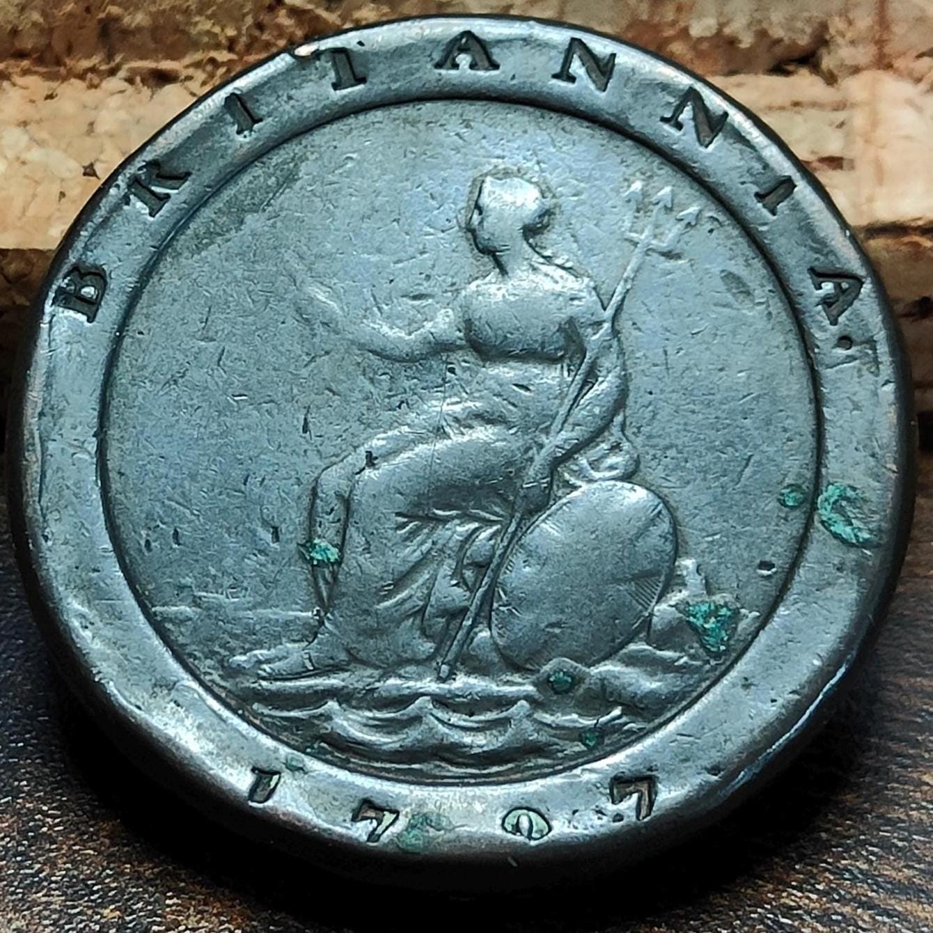 George III Cartwheel two pence, dated 1797 - Georgian/ US colonial coin