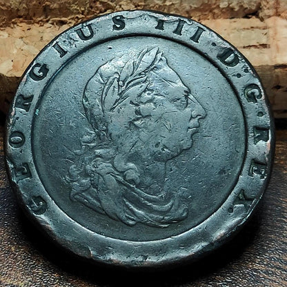 George III Cartwheel two pence, dated 1797 - Georgian/ US colonial coin