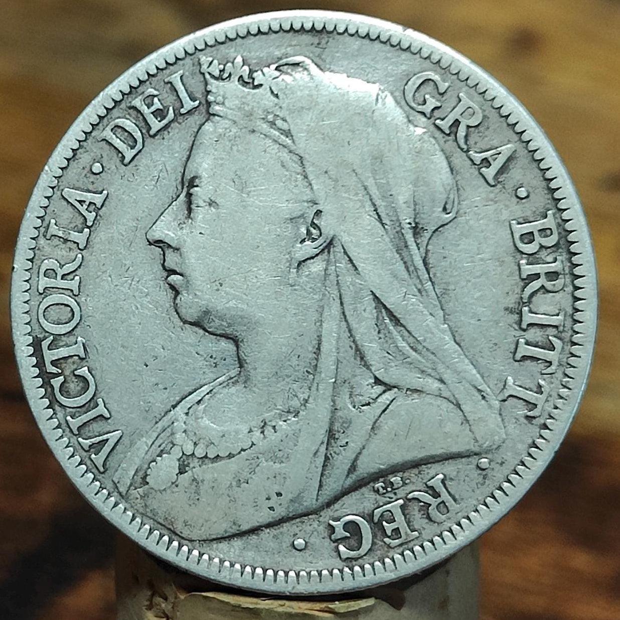 1899 Queen Victoria Silver Halfcrown Coin, Veil Head