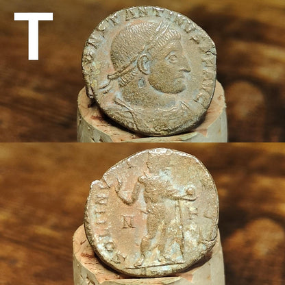 Cleaned Roman coins, ancient Nummus and Follis