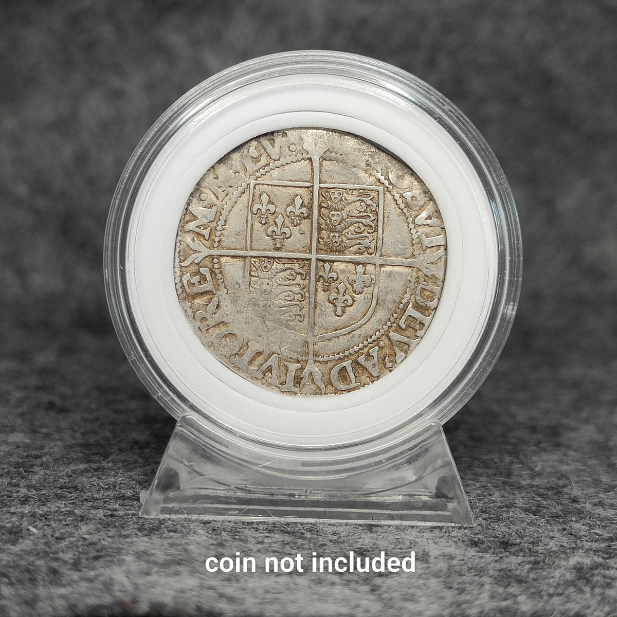 Coin Capsule Display case with stand and foam gasket