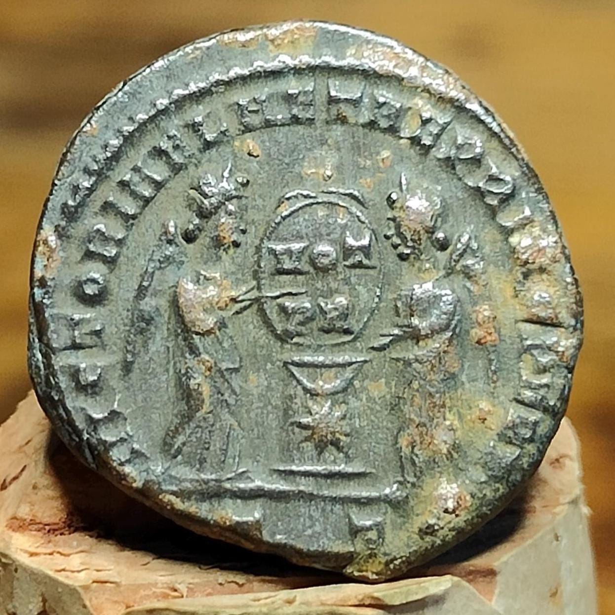 Constantine the Great Roman Coin with Victories Reverse, 306-337AD, AE3 nummus