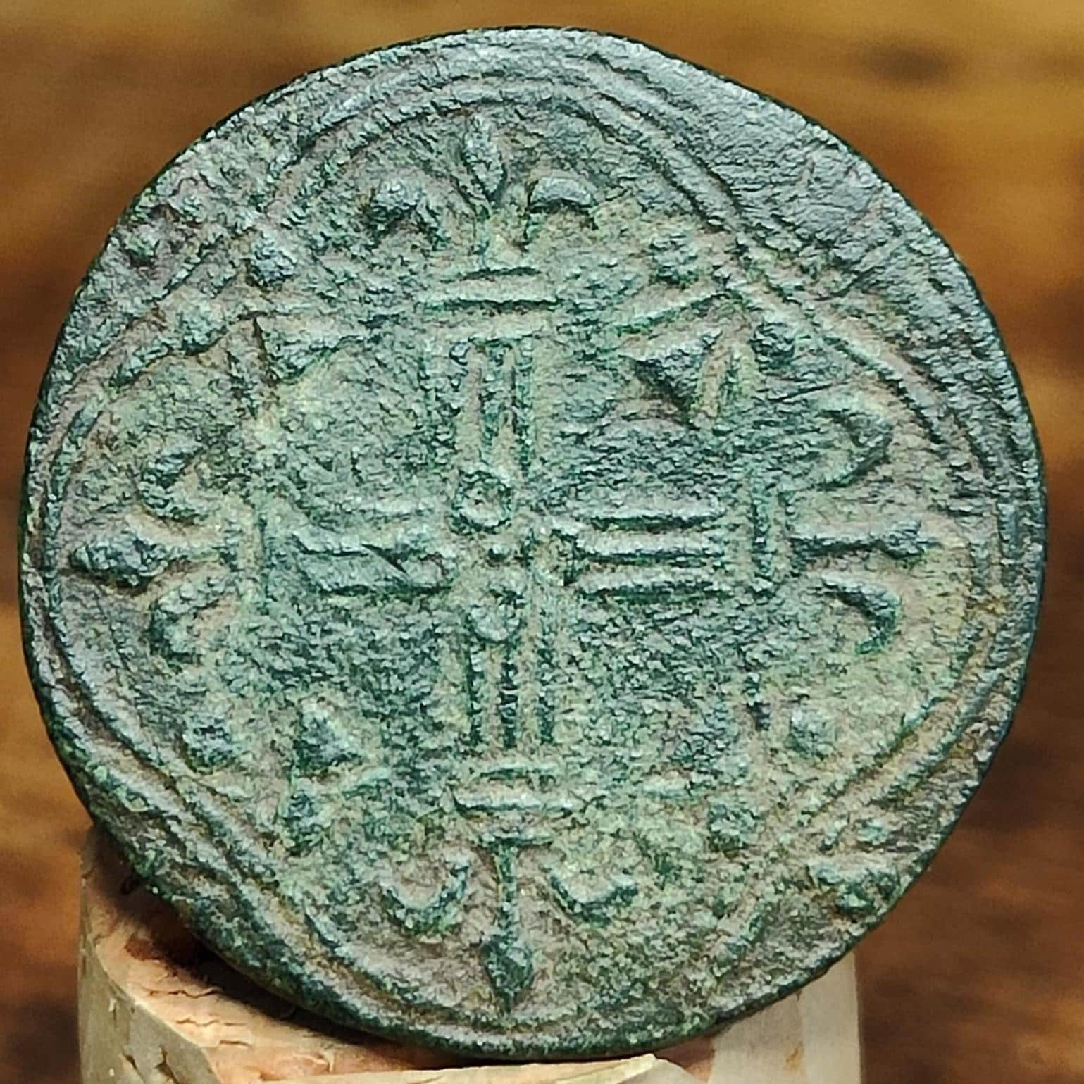 Medieval French Jetton, Shield type token, 600 years old