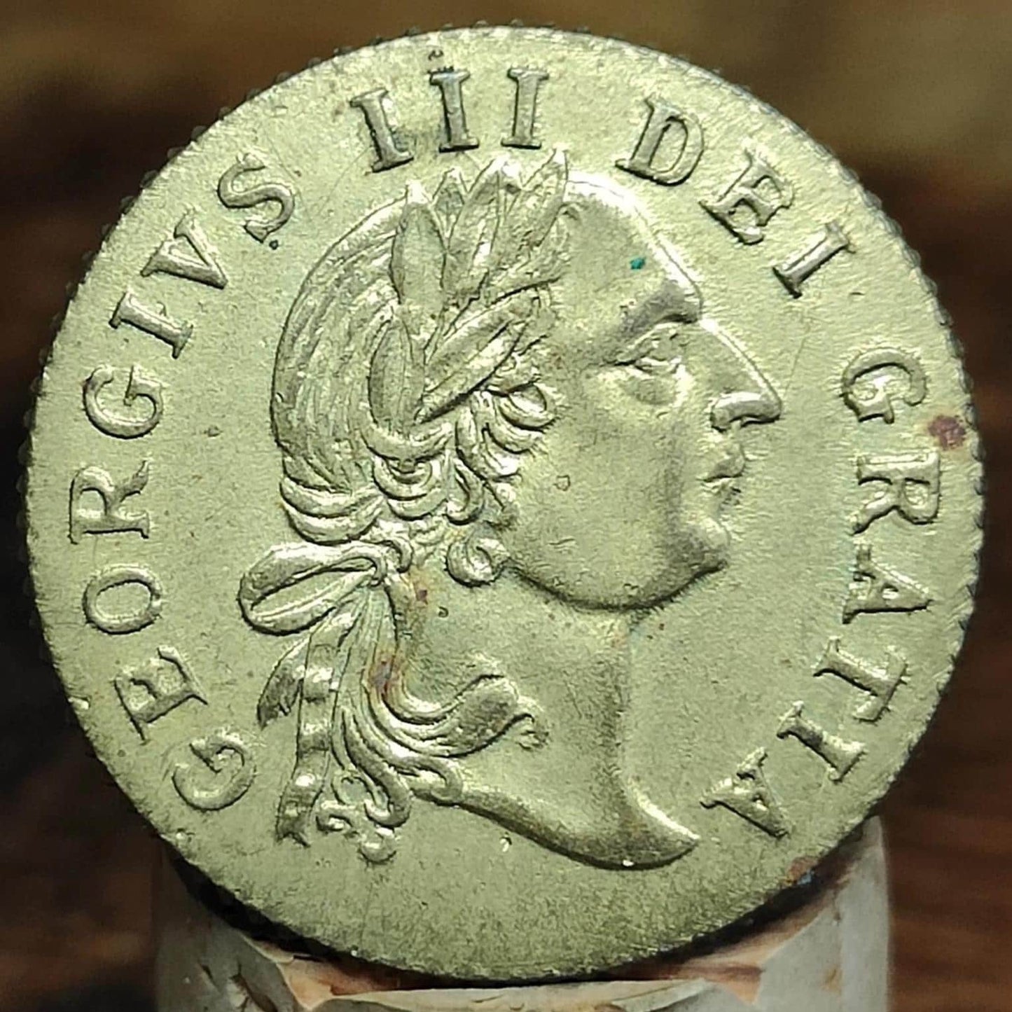 George III spade Guinea gaming token, dated 1797, Georgian brass jetton