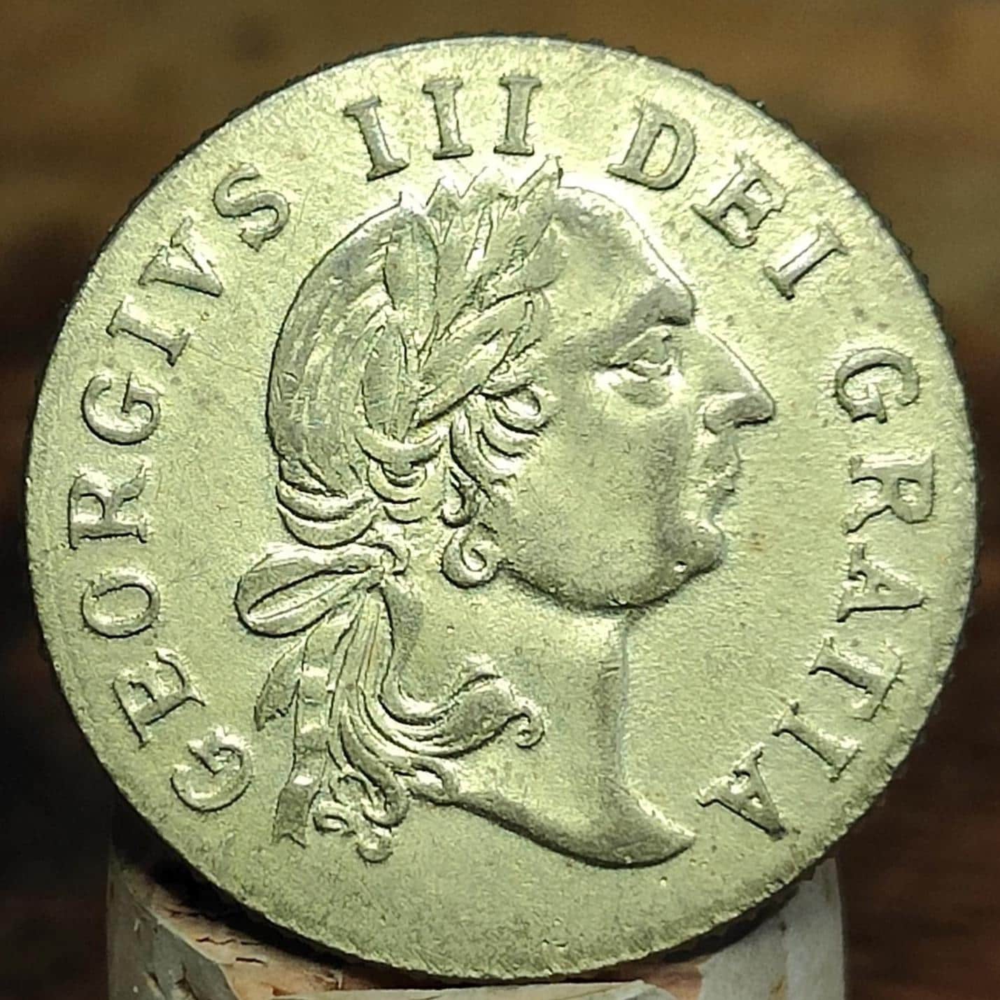 George III spade Guinea gaming token, dated 1797, Georgian brass jetton