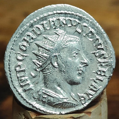 Gordian III Roman Antoninianus, Fortuna reverse, 238-244AD, ancient double denarius coin